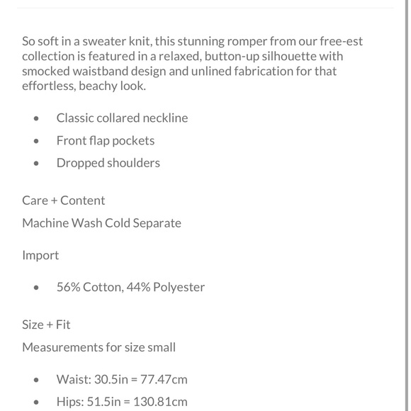 Beautiful beach romper. Never worn. Great for summer! - Picture 2 of 3